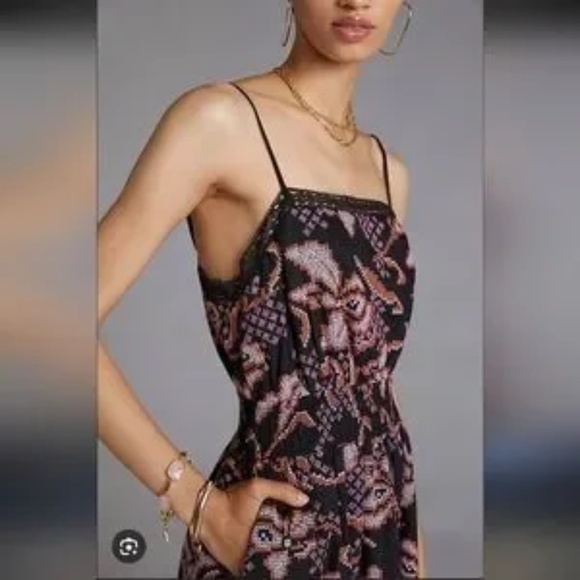 Anthropologie Embroidered Tiered Midi Dress - Picture 3 of 4